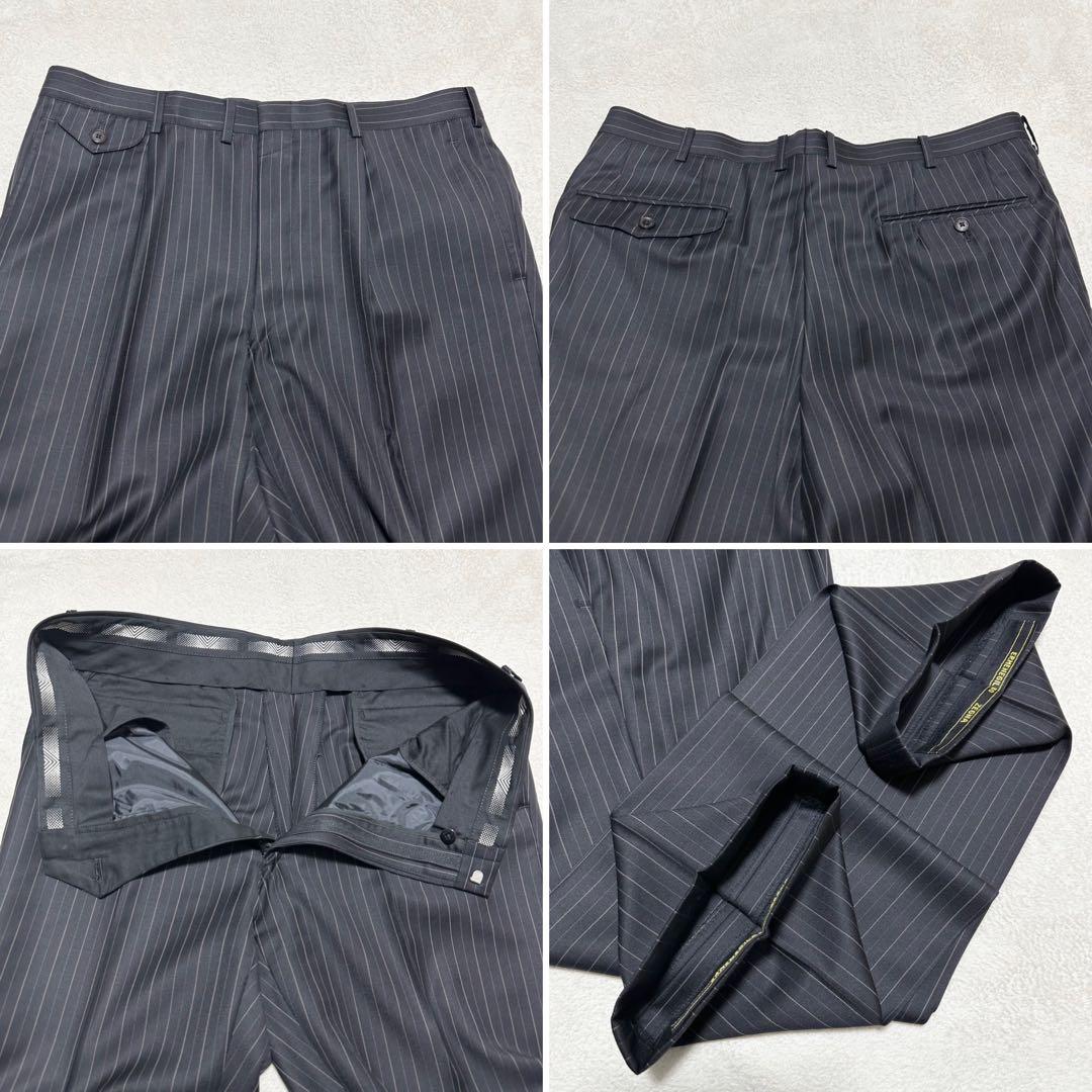 088 美品 Ermenegildo Zegna TROFEO スーツ 黒 3L