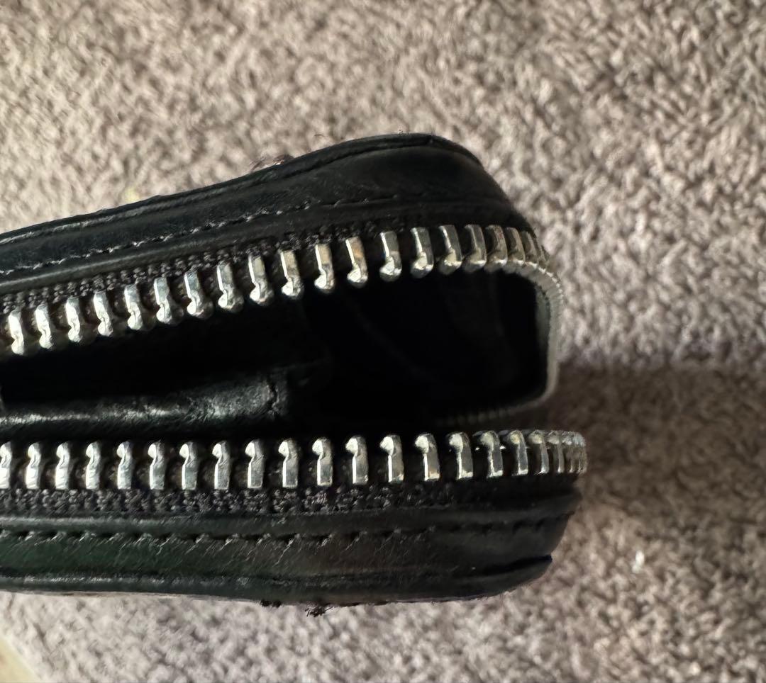 3 SIDE ZIP 3サイドジップ サイドピラミッドスタッズレザーウォレット