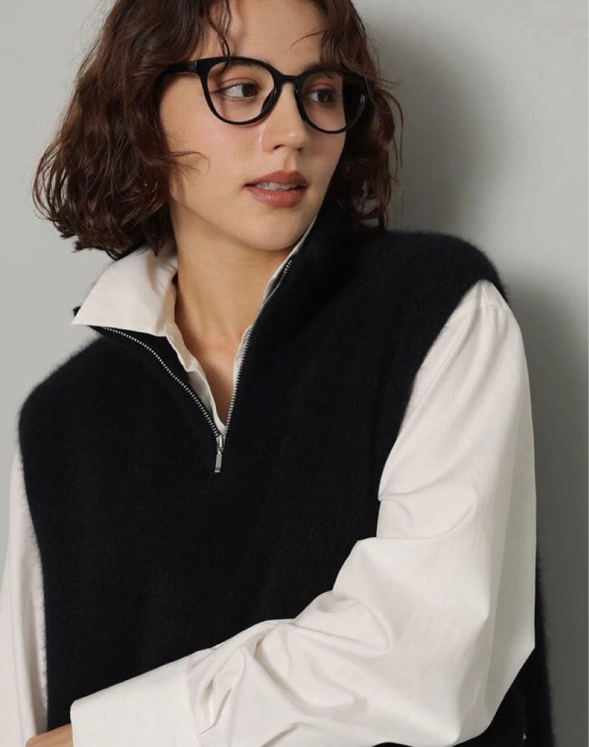 【Merciさま専用】アルページュストーリー　ハーフジップFURベスト　黒