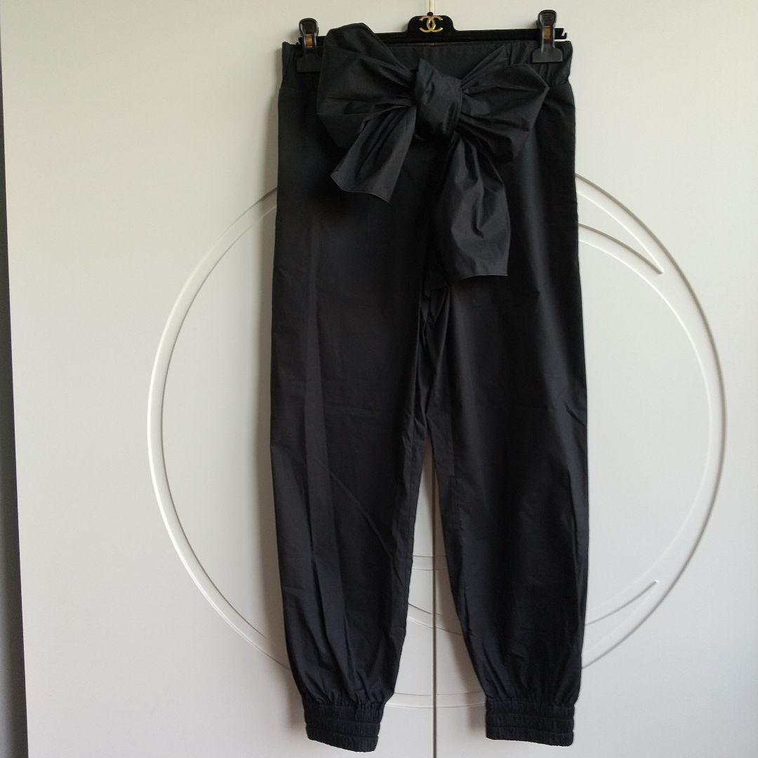 CHANELシャネル 優雅でドレッシーなリボン付サルエル風パンツsize36