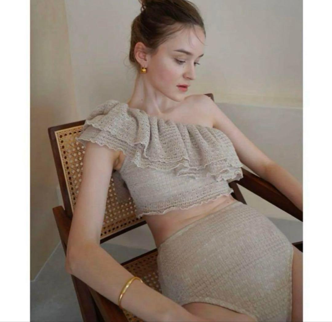 acka crochet frill swim wear S-M size新品