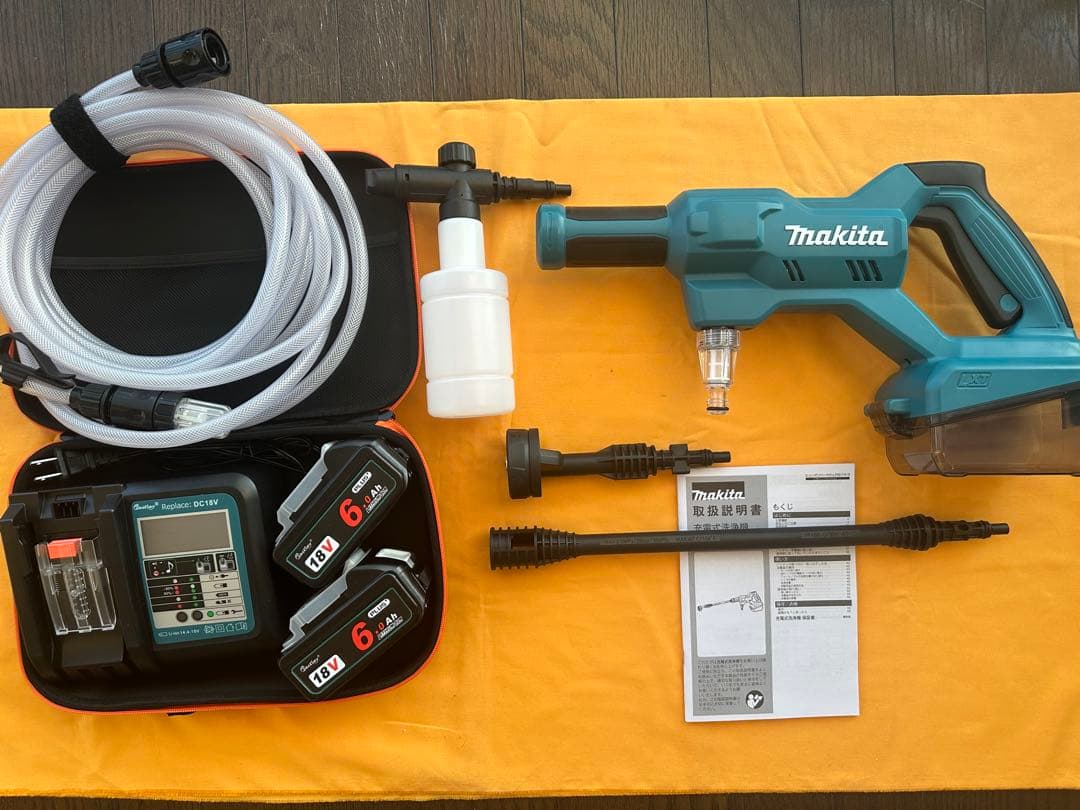 マキタ充電式高圧洗浄機 MHW180DZセット 社外バッテリー＋充電器セット