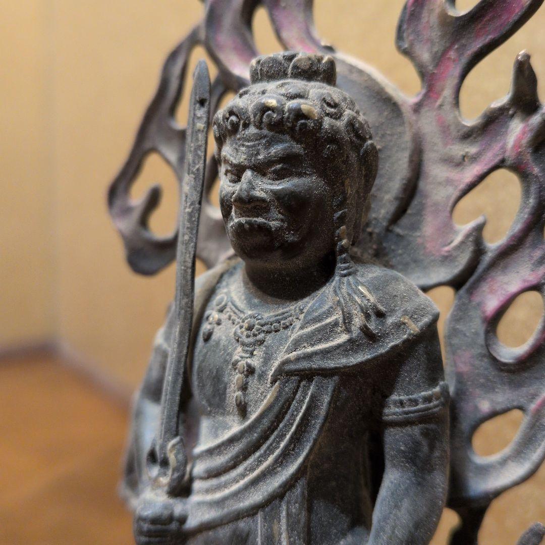 不動明王　銅製21センチ厨子付