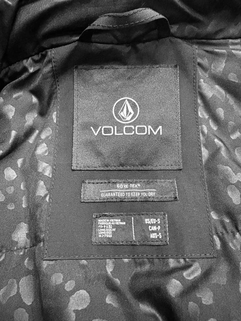 VOLCOM GORE-TEX ブラックジャケット S ボルコムゴアテックス防水