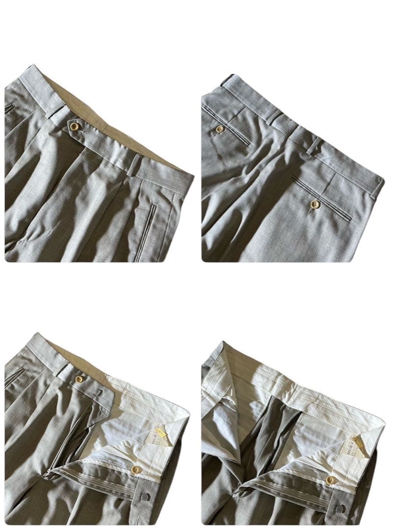 ヒューゴボス　スーツ　セットアップ　super100's ノーベント　グレージュ