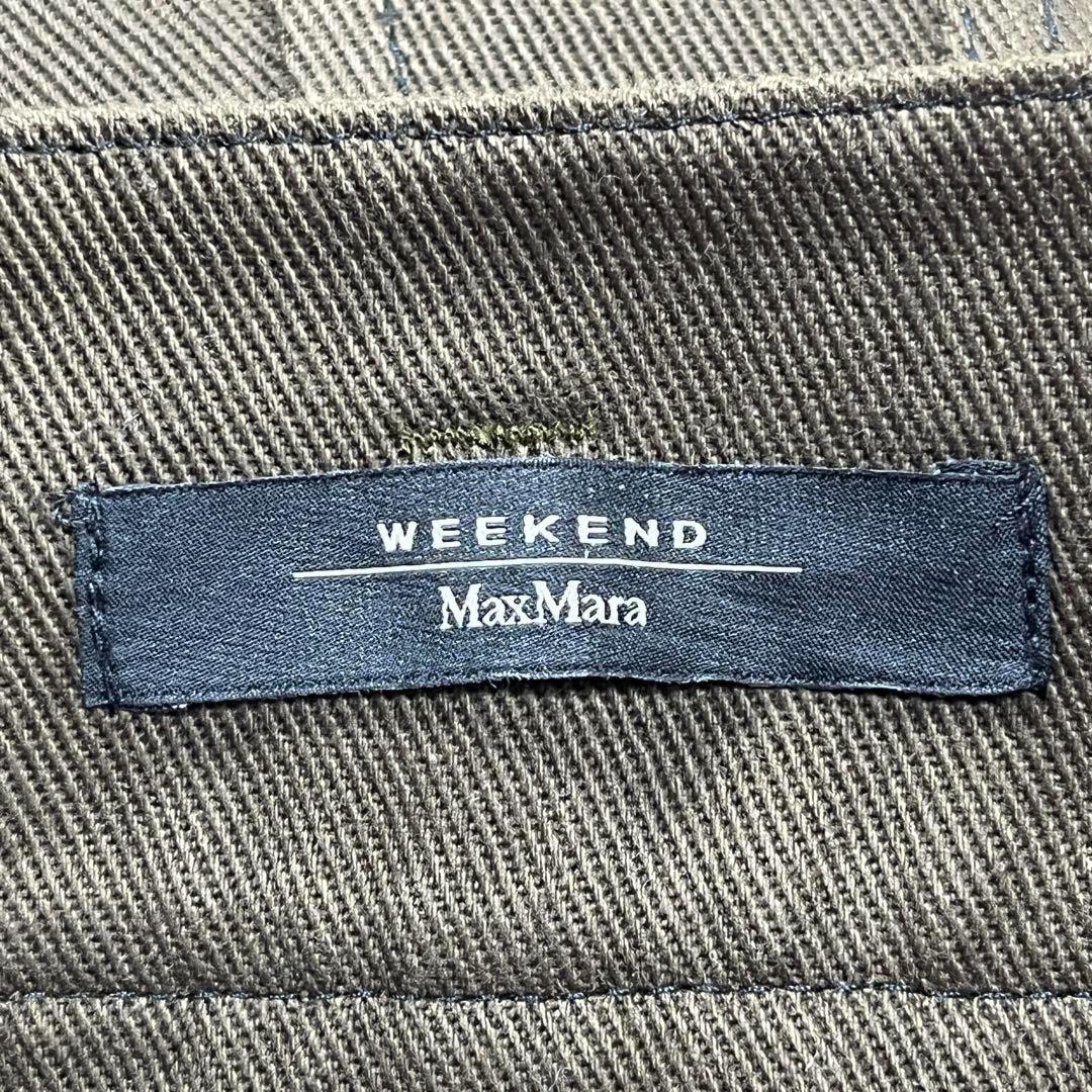 ✨極美品 マックスマーラ ベルテッド2タックワイドカーゴパンツ カーキ 40