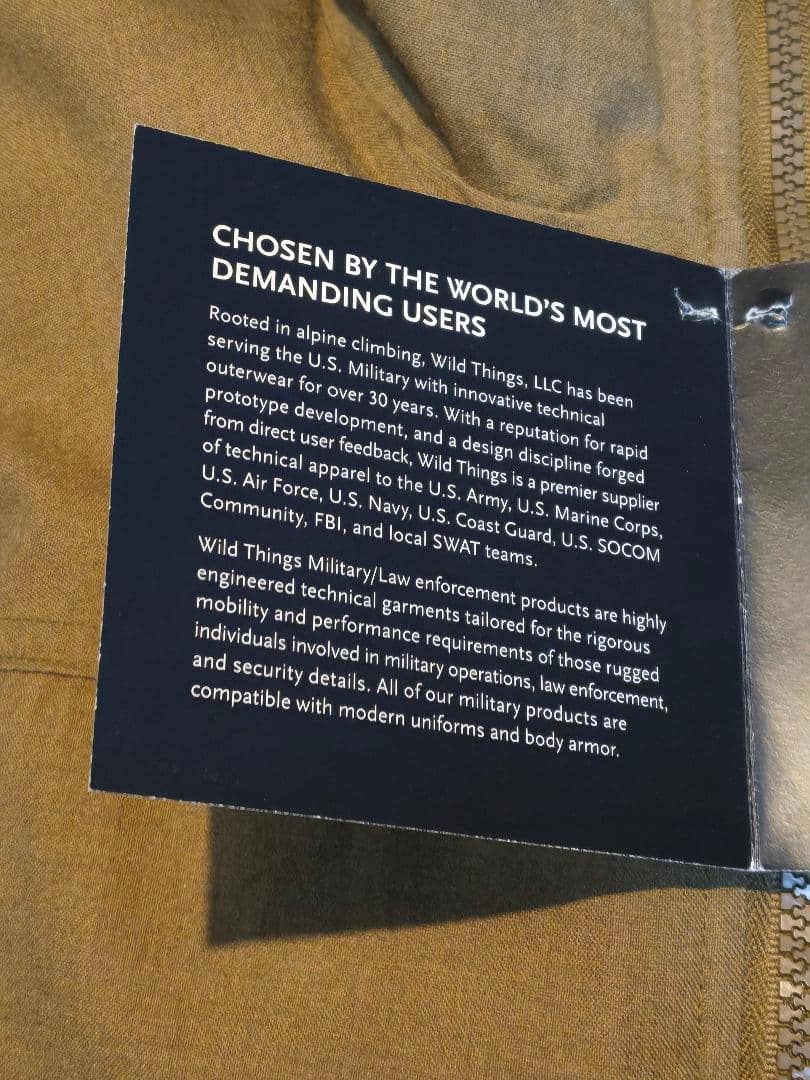 WILD THINGS TACTICAL 難燃ブルゾン