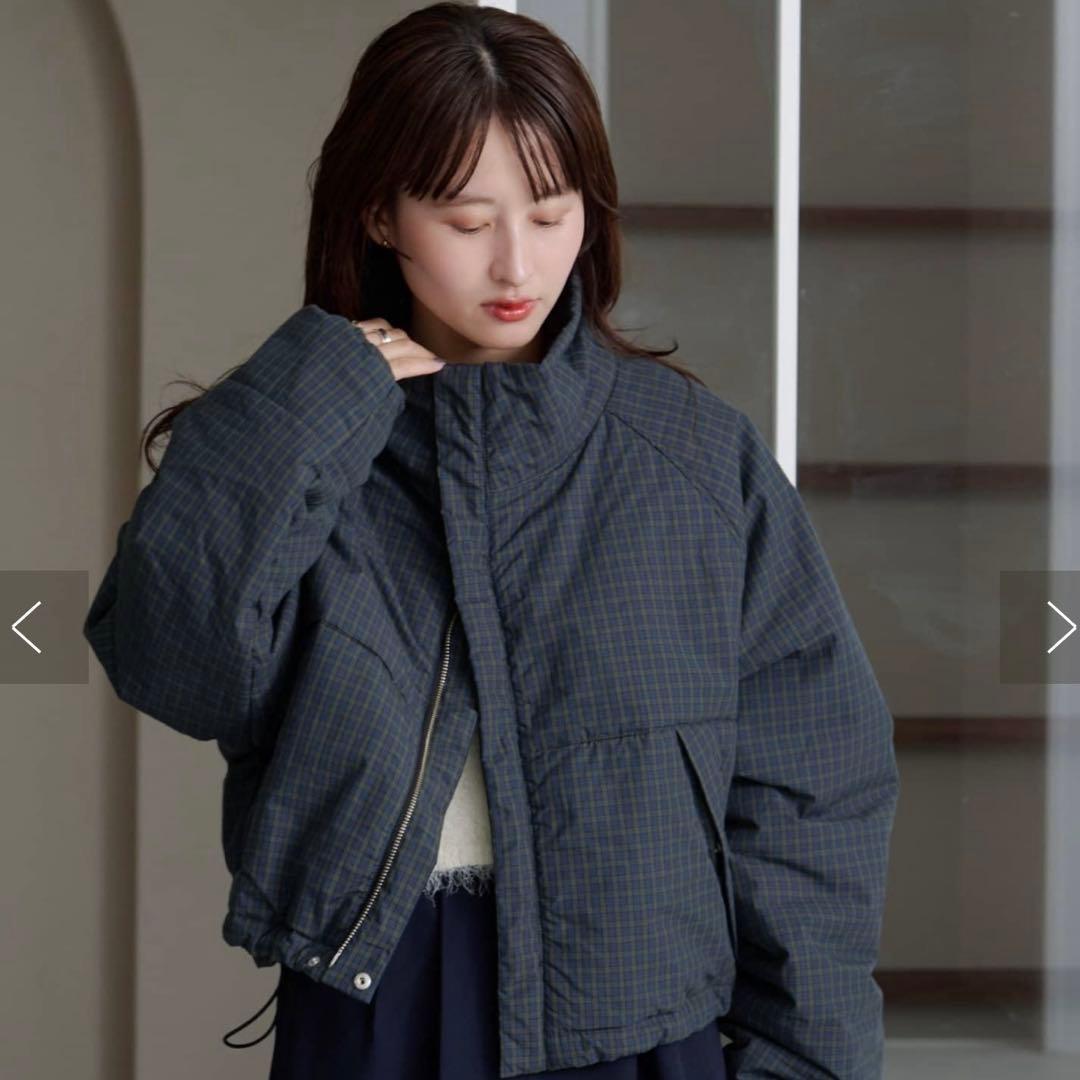 チェック柄ジップアップジャケット Sサイズ