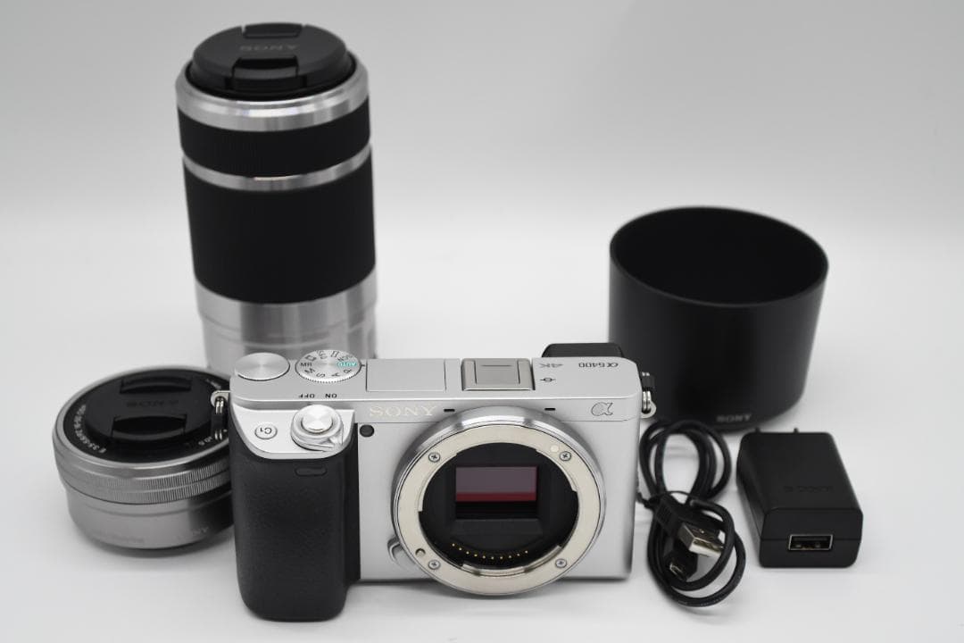 ★美品★ SONY α6400 ダブルズームキット シルバー 即発送