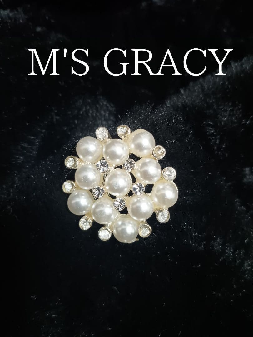 M'S GRACY フェイクファーロングジレ ベスト バックリボン