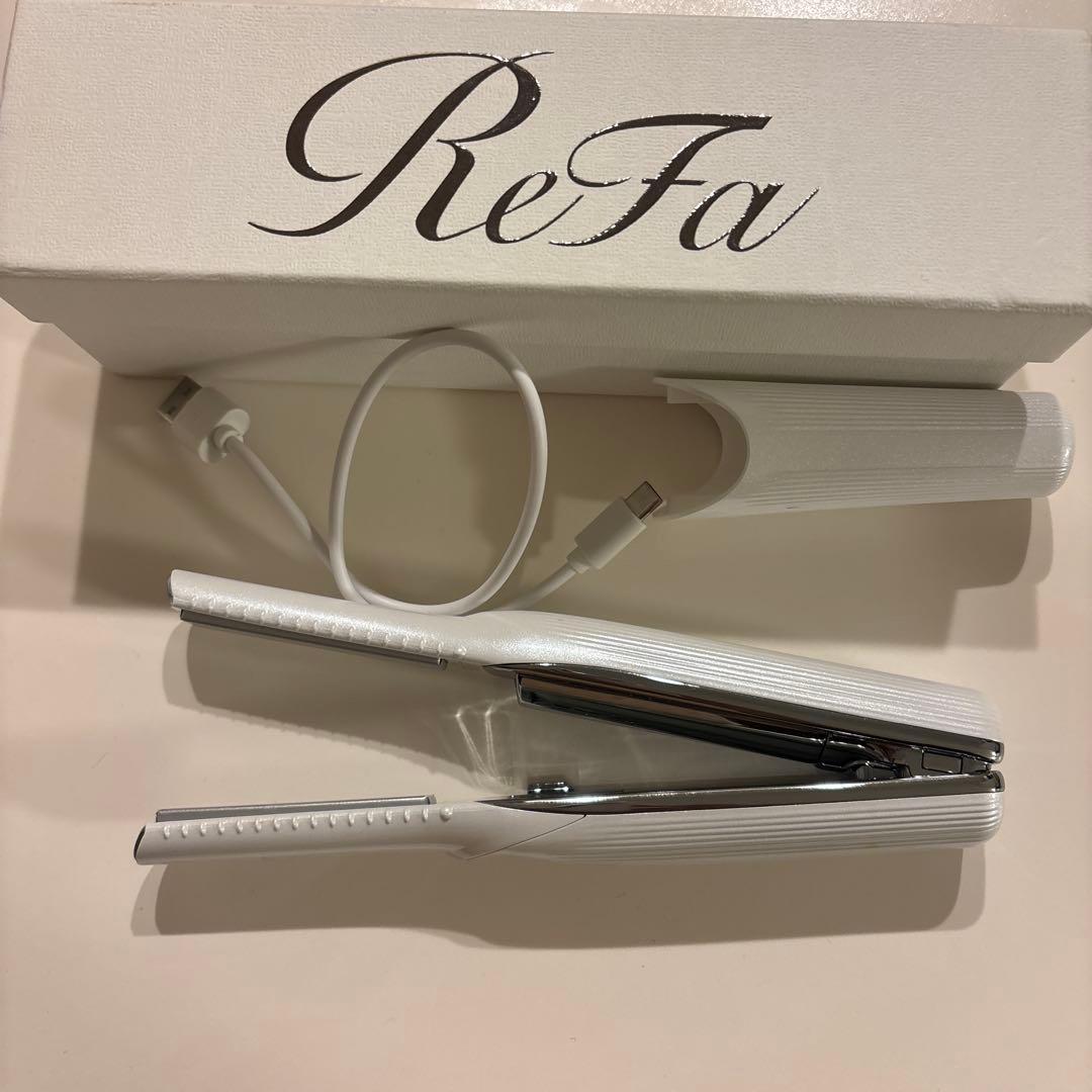 ReFa ヘアアイロン ホワイト 充電ケーブル付き