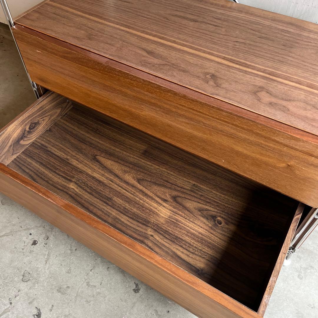 美品★無印 ステンレスユニットシェルフ・ウォールナット材・ワードローブセット