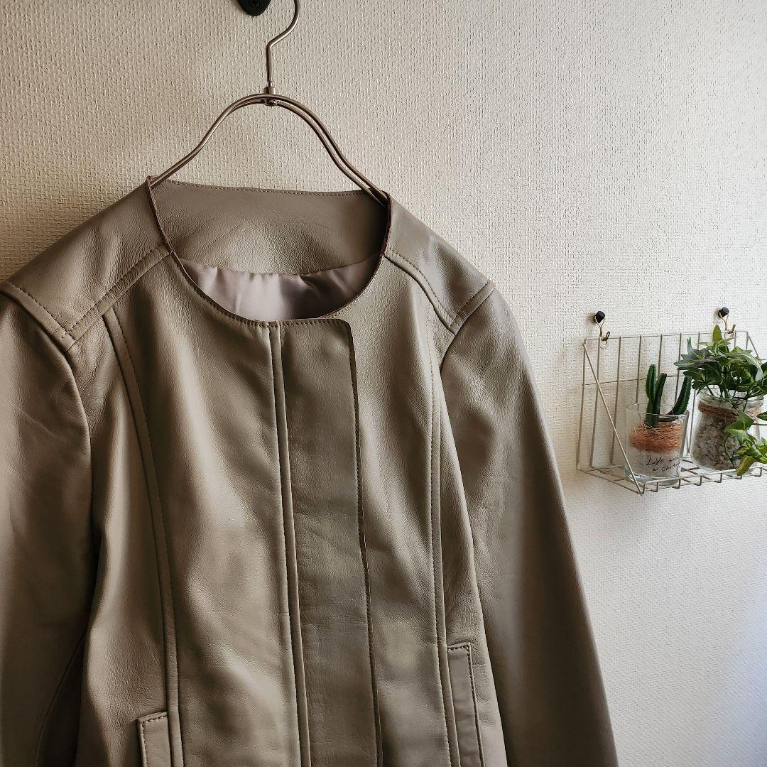 n*o様 a1 美品 もりのがっこう 羊革 レザー ジャケット M