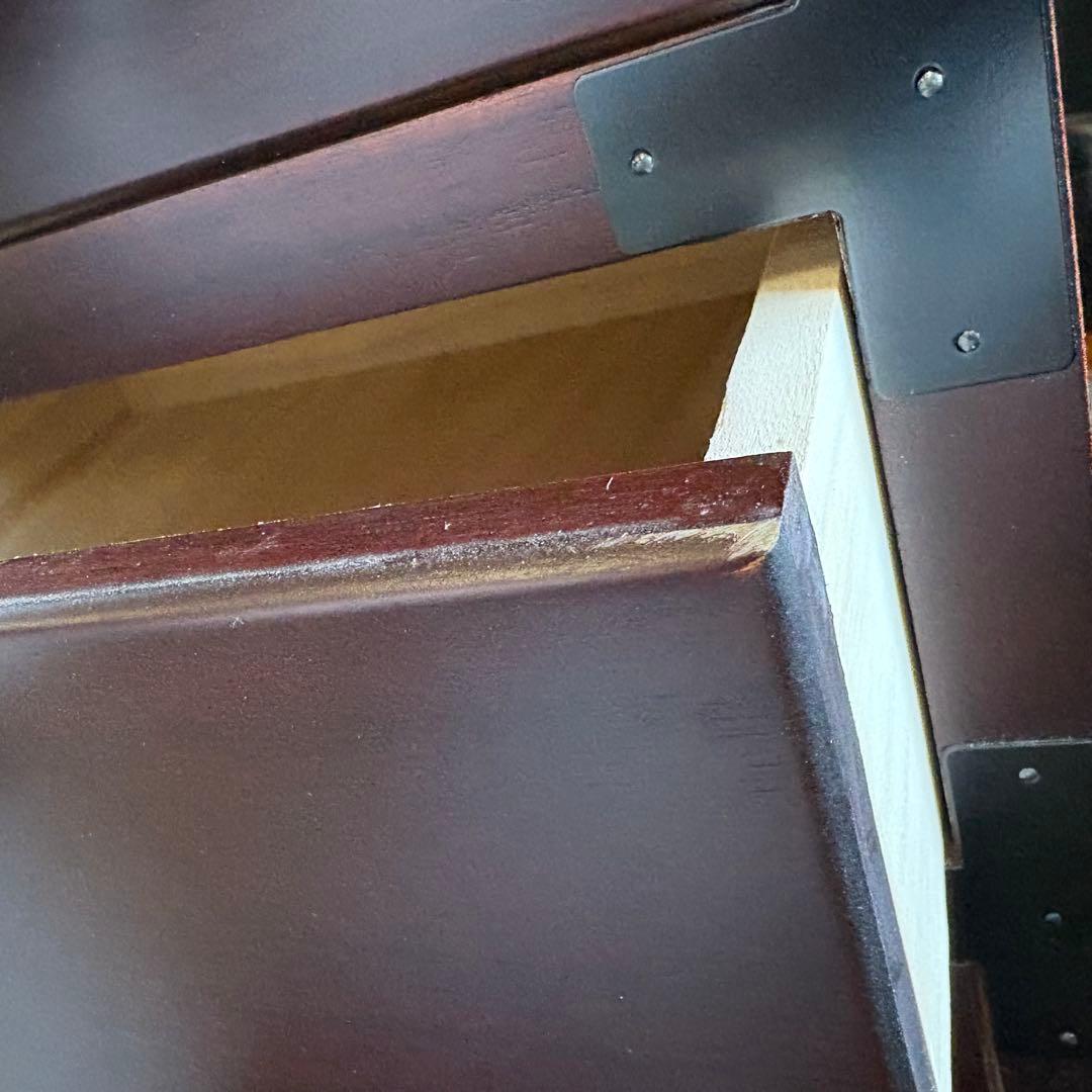 訳あり品！【120】民芸家具和引き出しタンスチェスト横長木製桐材無垢収納家具