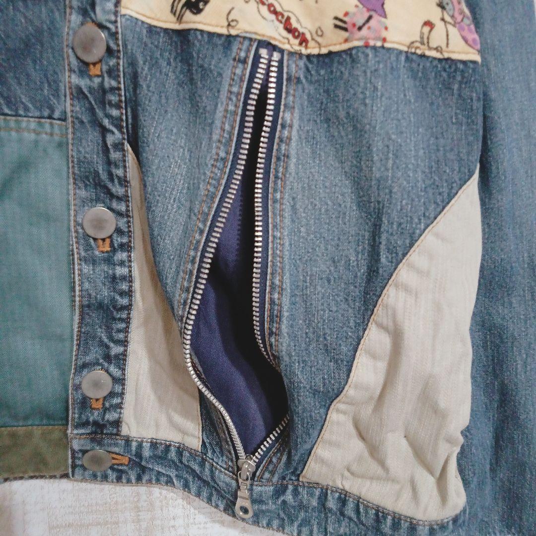 【株式会社アルベロベロ】ジャケット　デニム　日本製　綿100%　Gジャン　総柄