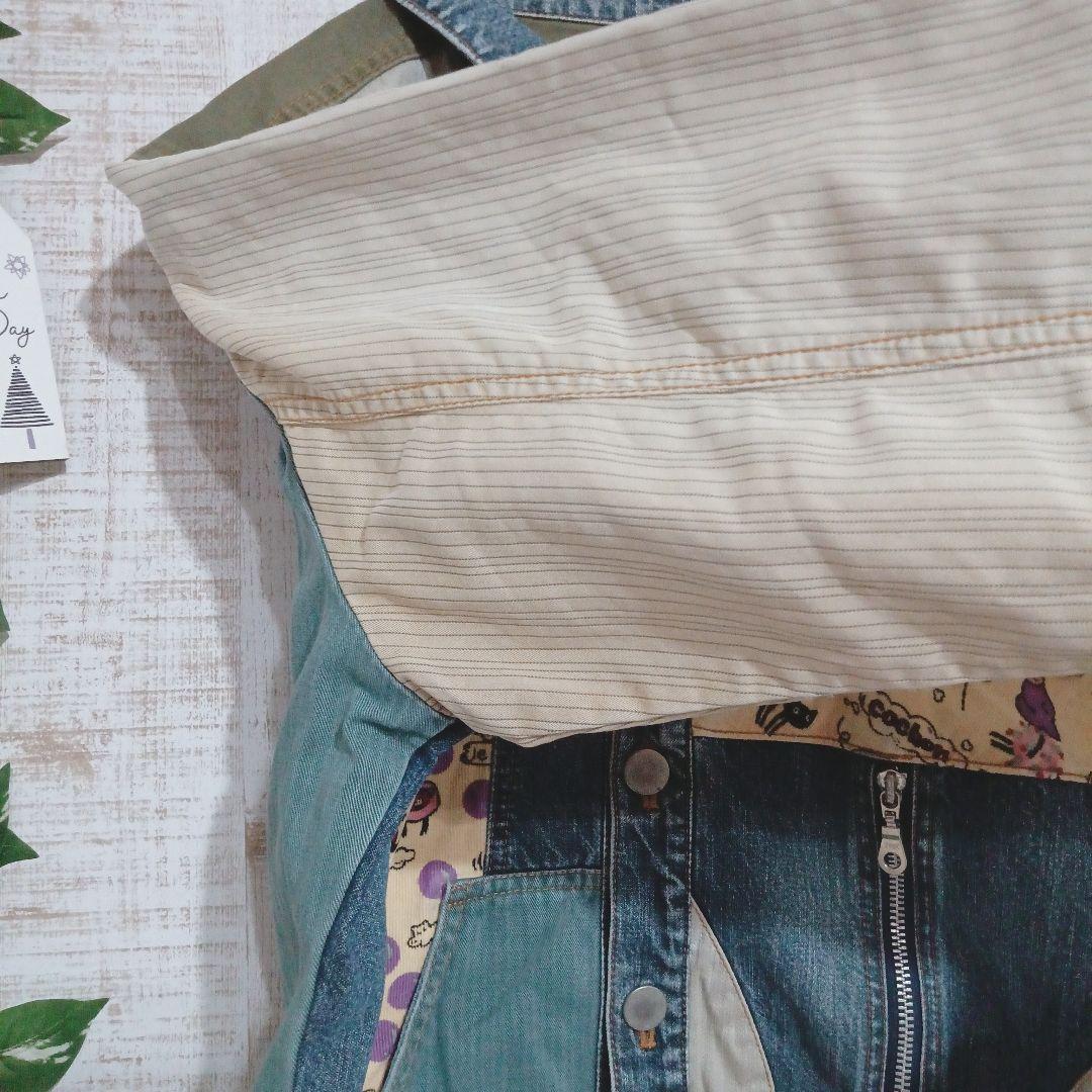 【株式会社アルベロベロ】ジャケット　デニム　日本製　綿100%　Gジャン　総柄