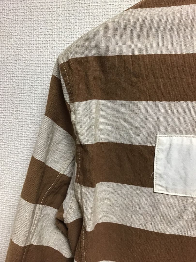 WAREHOUSEブラウンボーダープリズナージャケット. SIZE 38(M)