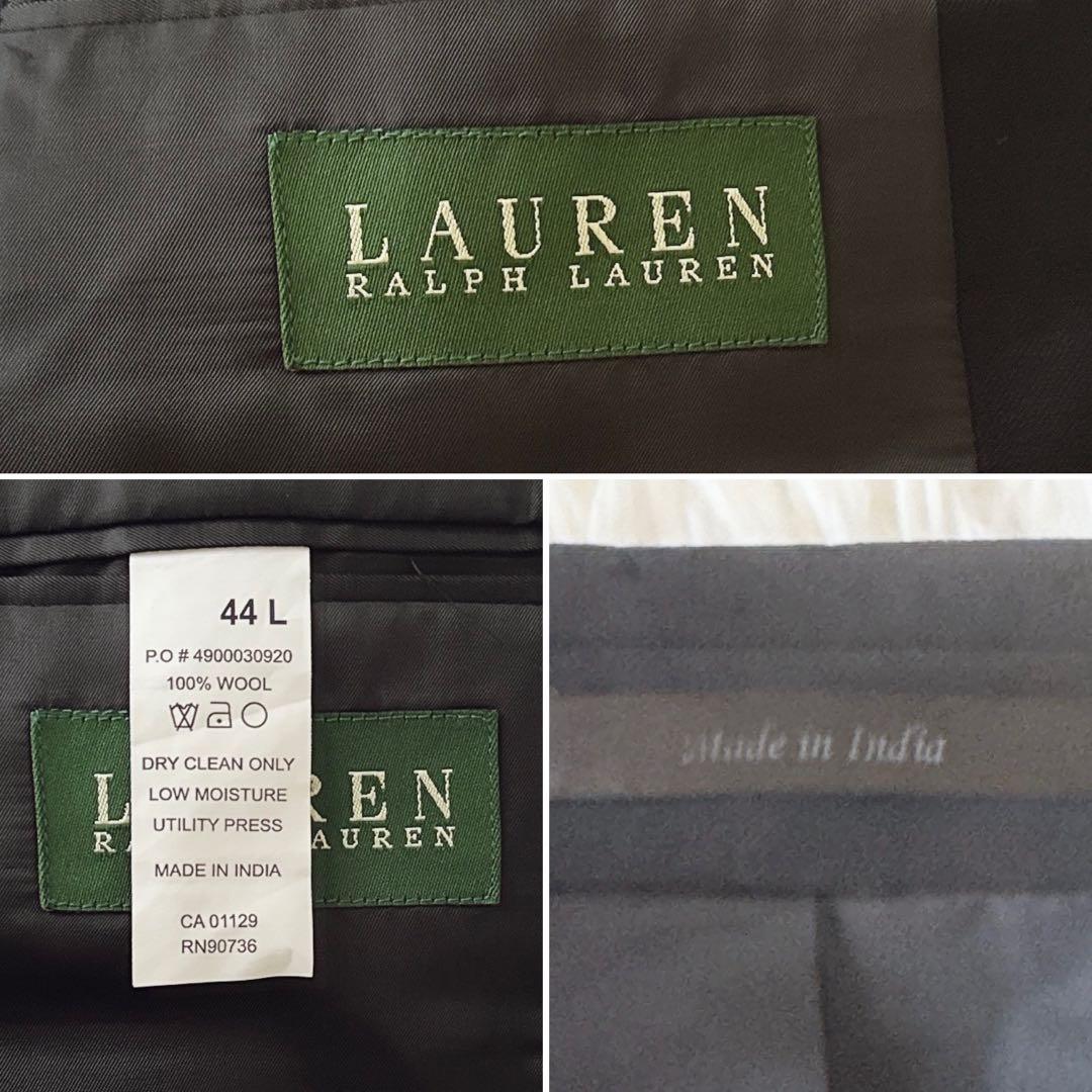 美品 大きいサイズ44L ラルフローレン 紺ブレ テーラードジャケット メンズ