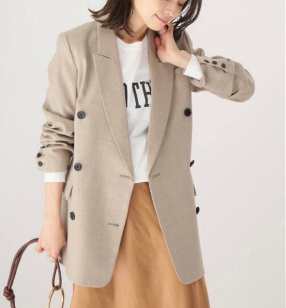 美品R'IAM PLAGE PEA ダブルテーラードジャケット38 Mサイズ