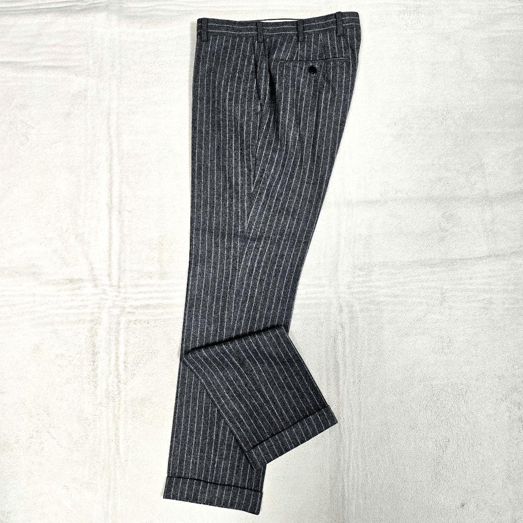 極美品 ダンカン カノニコ 3ピース スーツセットアップ ストライプ グレー M