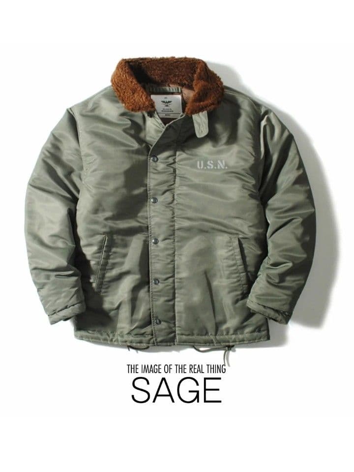 ☆週末値下げ☆HOUSTON N-1　ヘビーナイロン　デッキジャケット