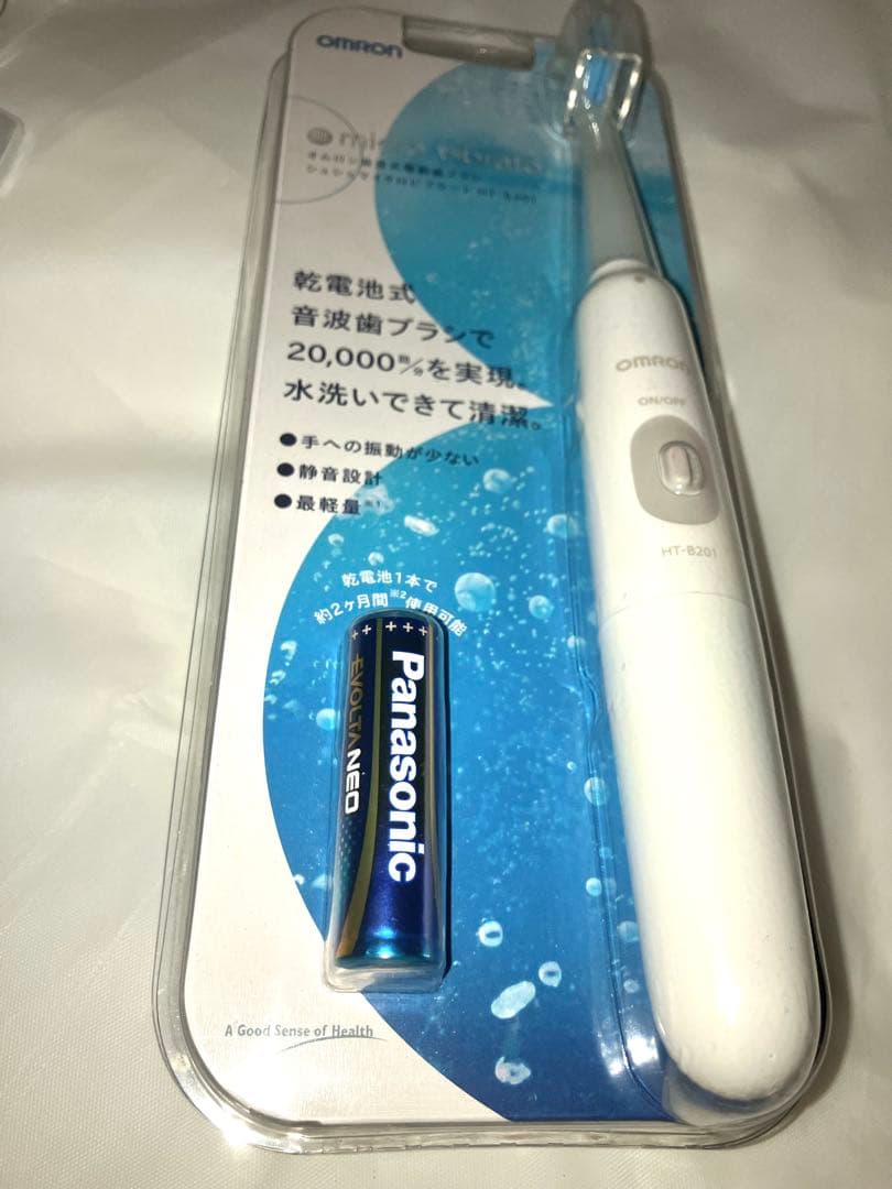 オムロン音波式電動歯ブラシ　シュシュマイクロHT-B201 未使用品 変ブラシ付
