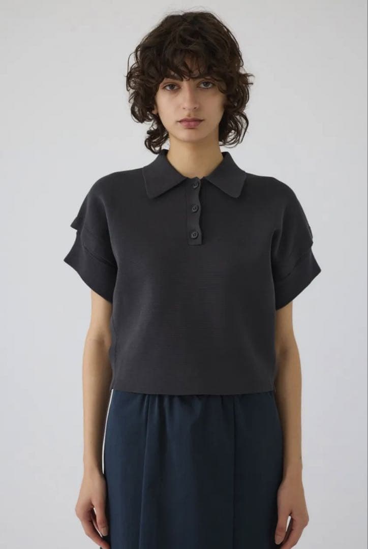 rimark style polo knit グレー