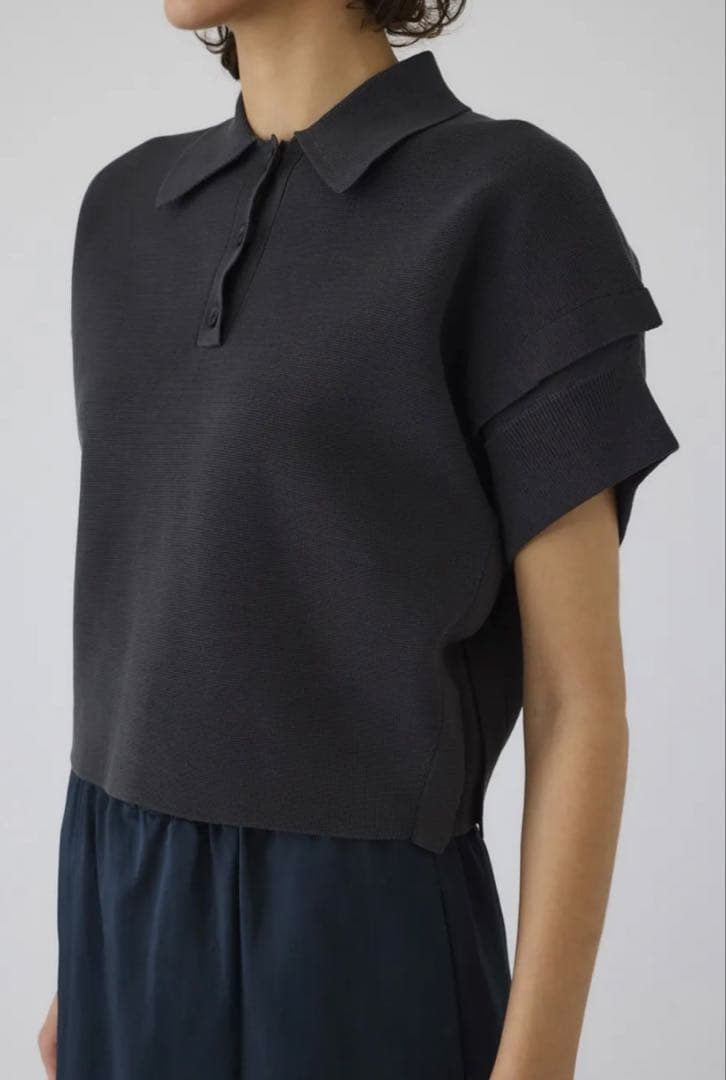 rimark style polo knit グレー