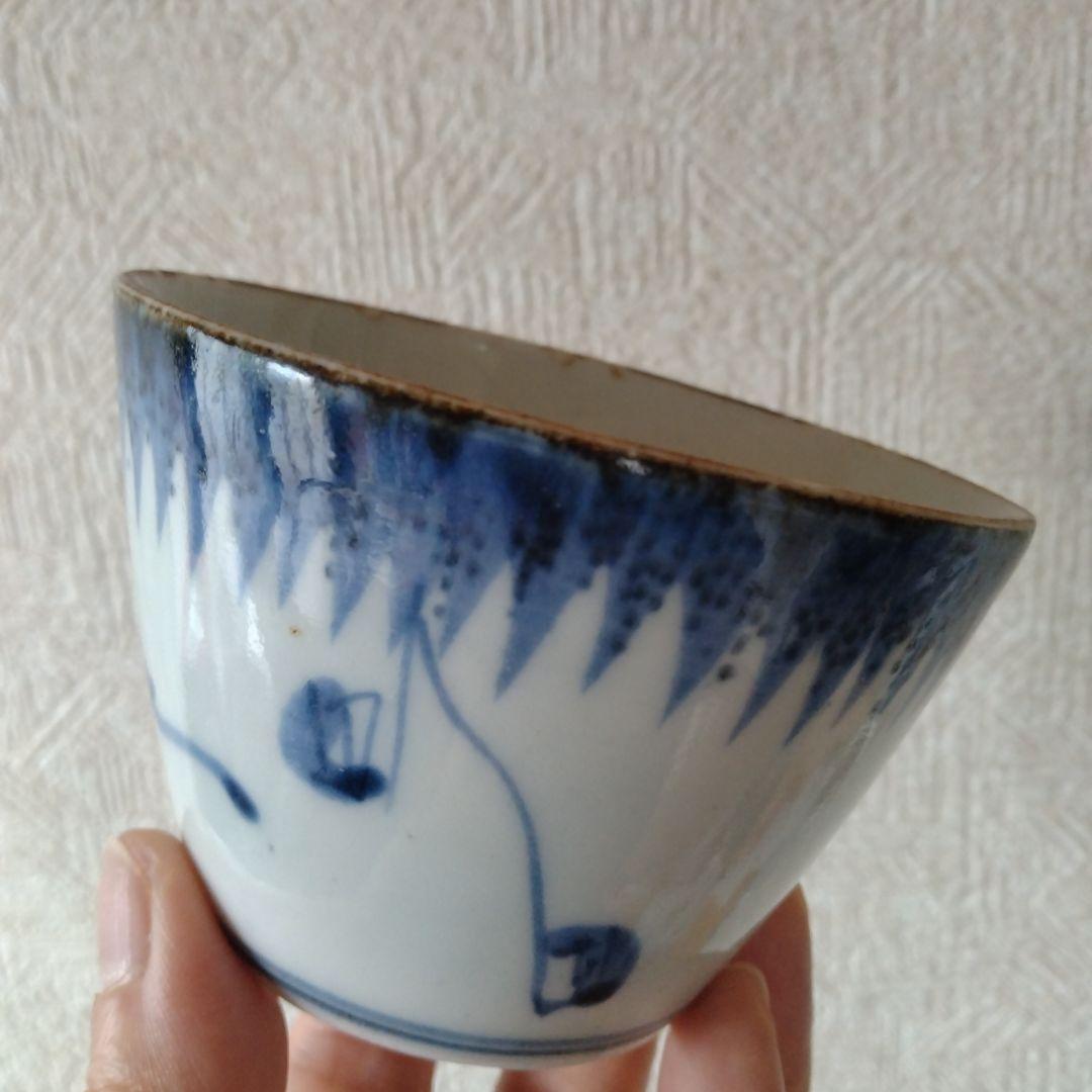 【秋の感謝セール！〜9/28まで】古伊万里染付雷獣雨降り文蕎麦猪口在銘