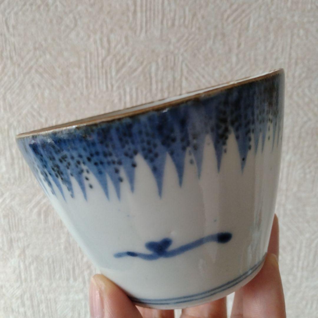 【秋の感謝セール！〜9/28まで】古伊万里染付雷獣雨降り文蕎麦猪口在銘