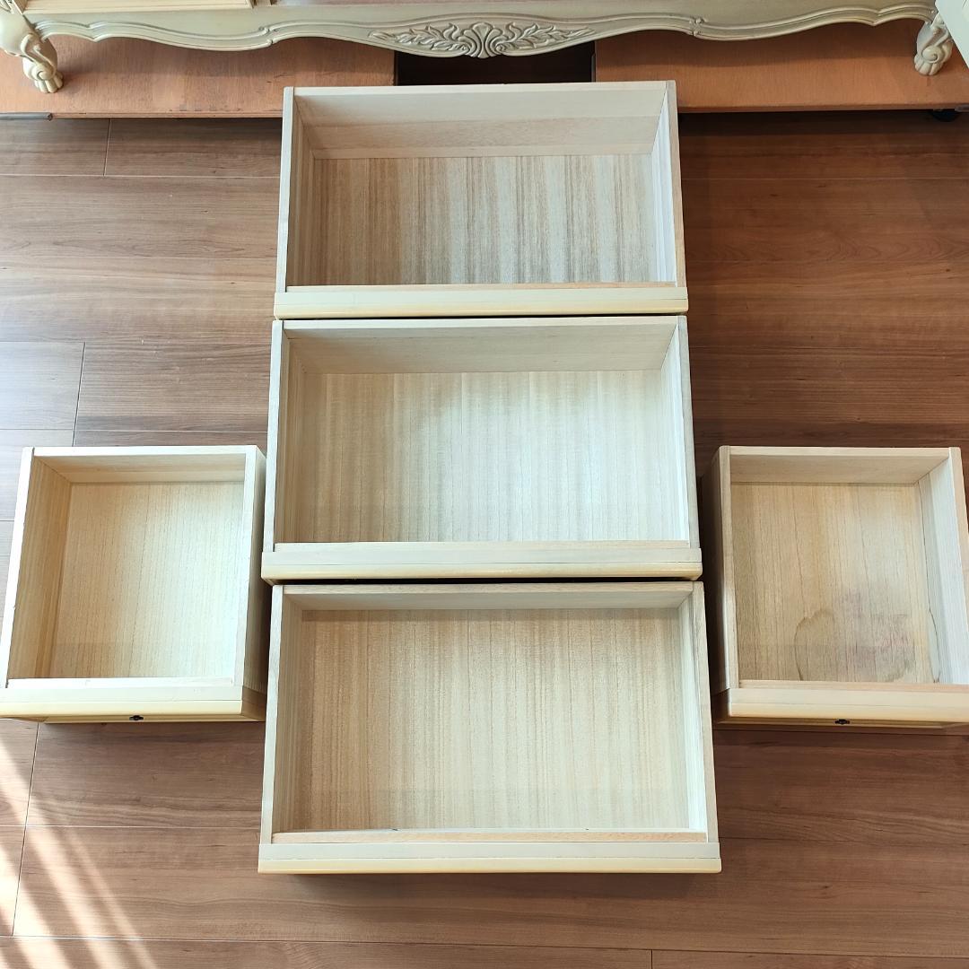 フレンチ　アンティーク　チェスト　引出し5杯　開き扉