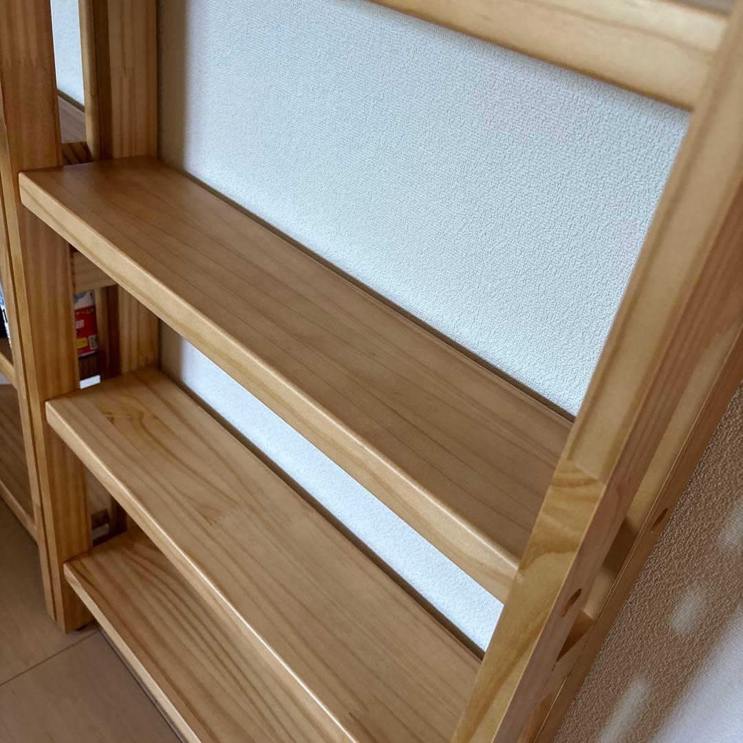 ぉpinkパンちゃん　突っ張ずに取り付けられる薄型ラック　木製　ベルメゾン