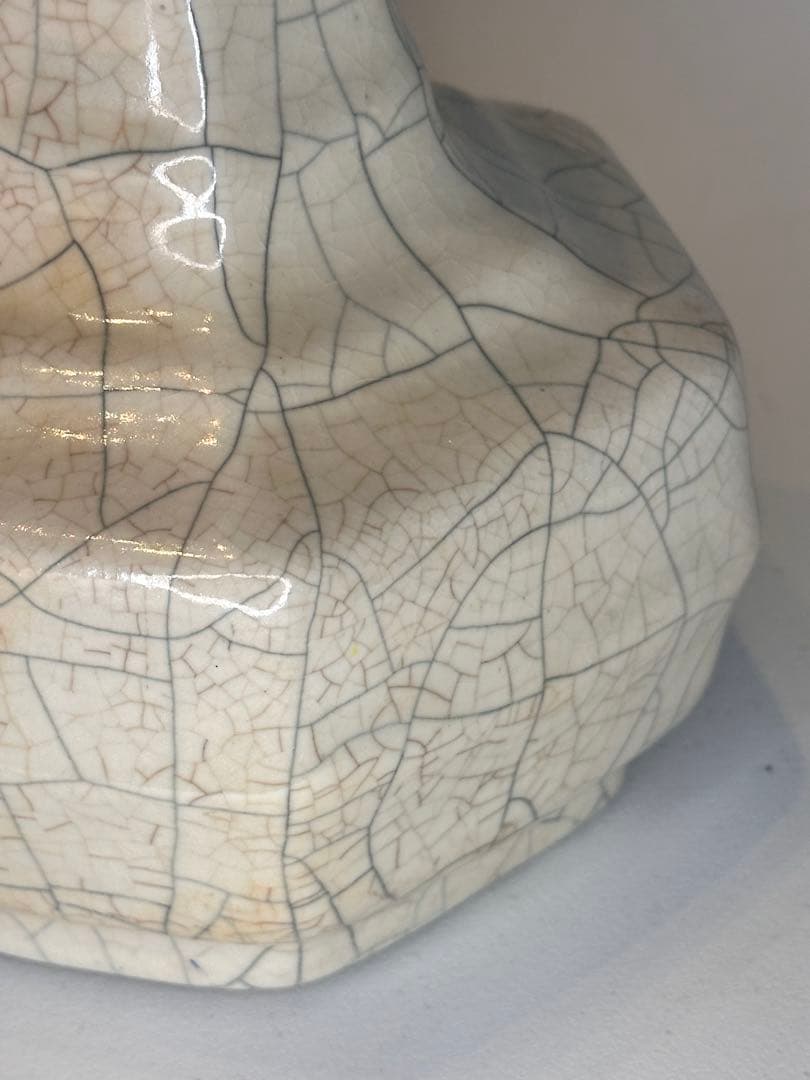 中国 明代 磁州窯 花瓶 貫入釉 古陶磁 骨董 收藏品