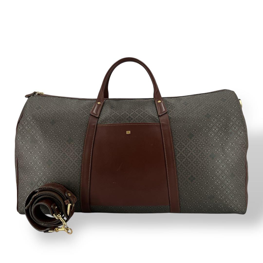 希少　オールド　バレンシアガ　2way ボストンバッグ　ロゴ金具　緑　y2k