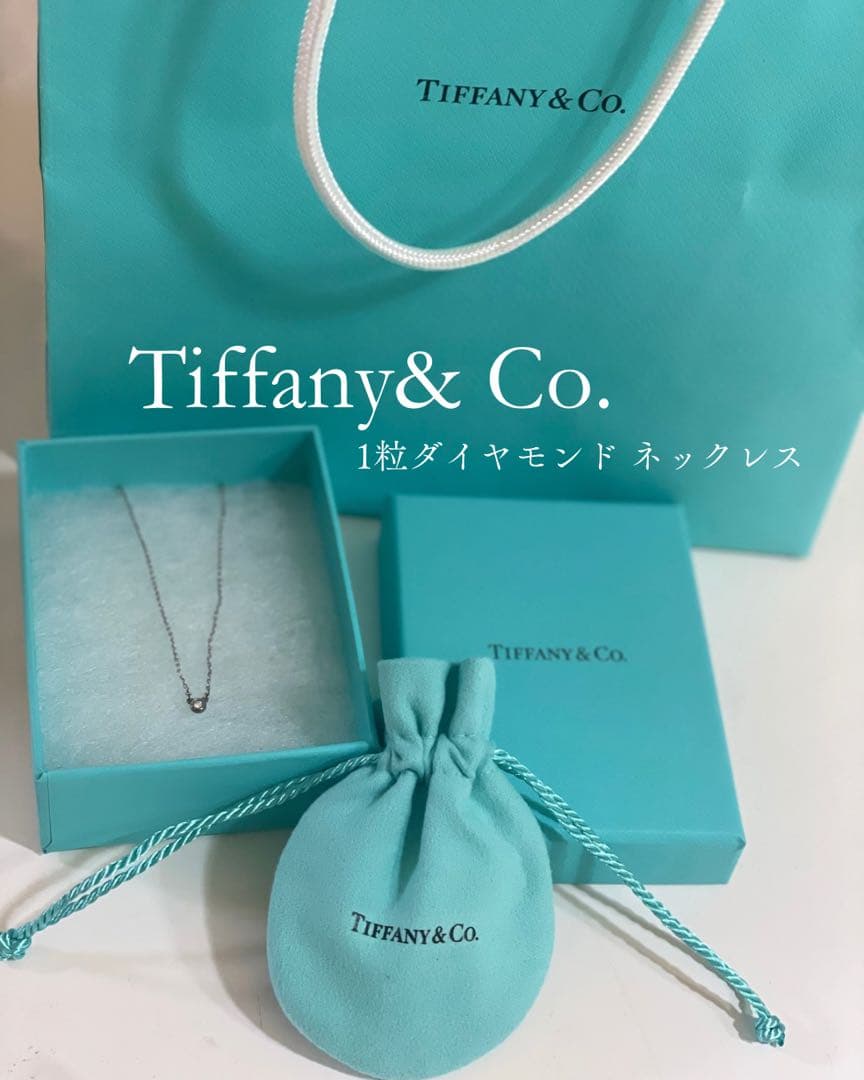 Tiffany& Co.バイザヤードシングルダイヤモンドネックレス　一粒ダイヤ