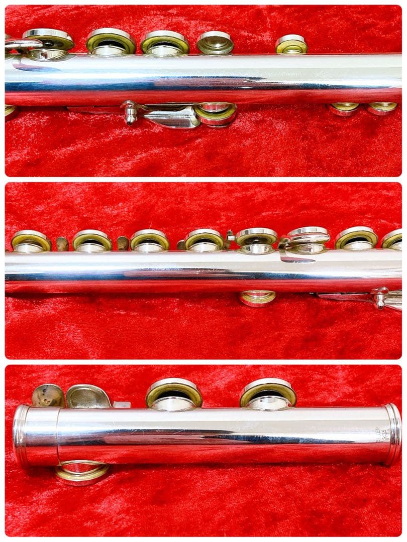ヤマハ　フルート　管楽器　吹奏楽　YFL-411Ⅱ 頭部管・主管・足部管銀製