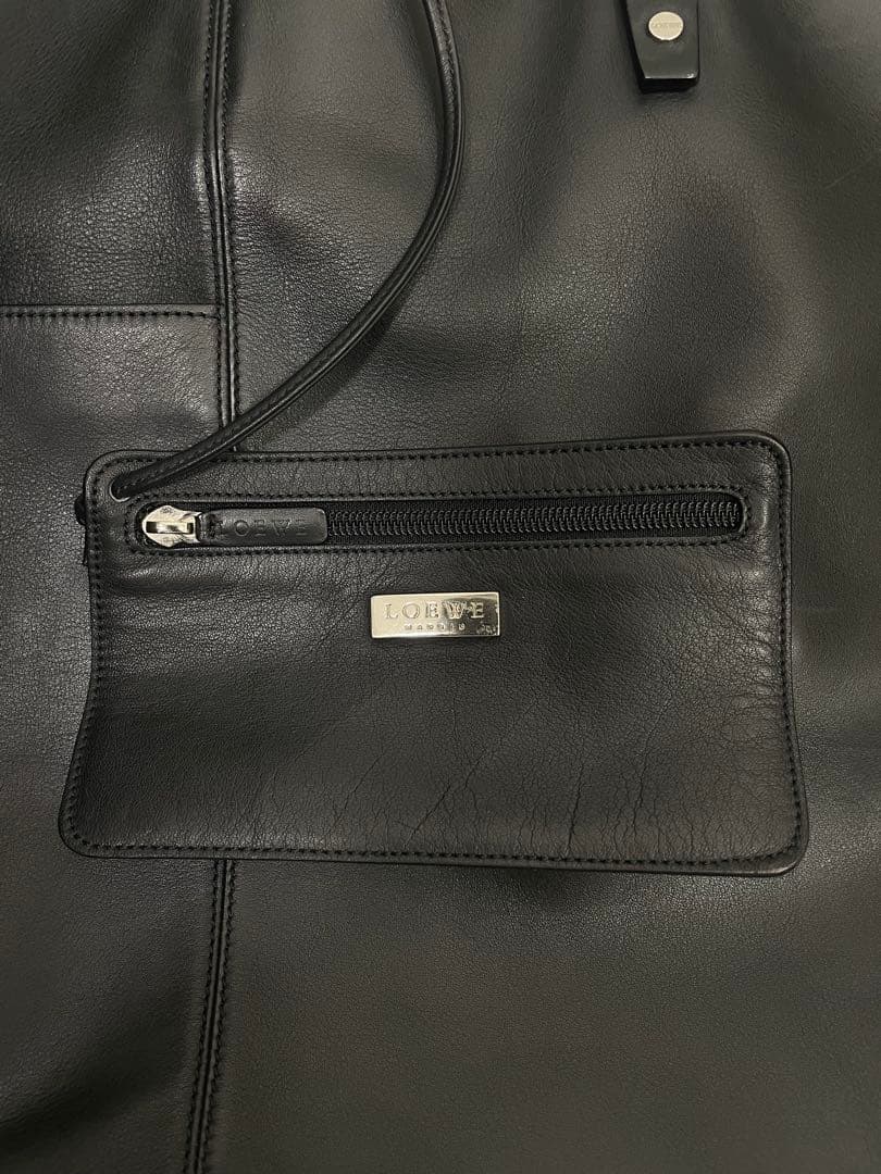 LOEWE ロエベ 黒 レザー トートバッグ 付属ポーチ付き