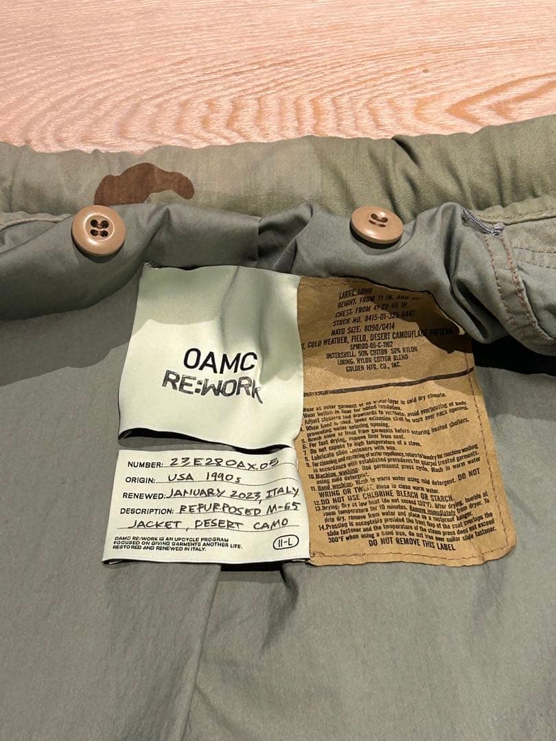 OAMC　RE-WORK M-65 JACKET, DESERT CAMO