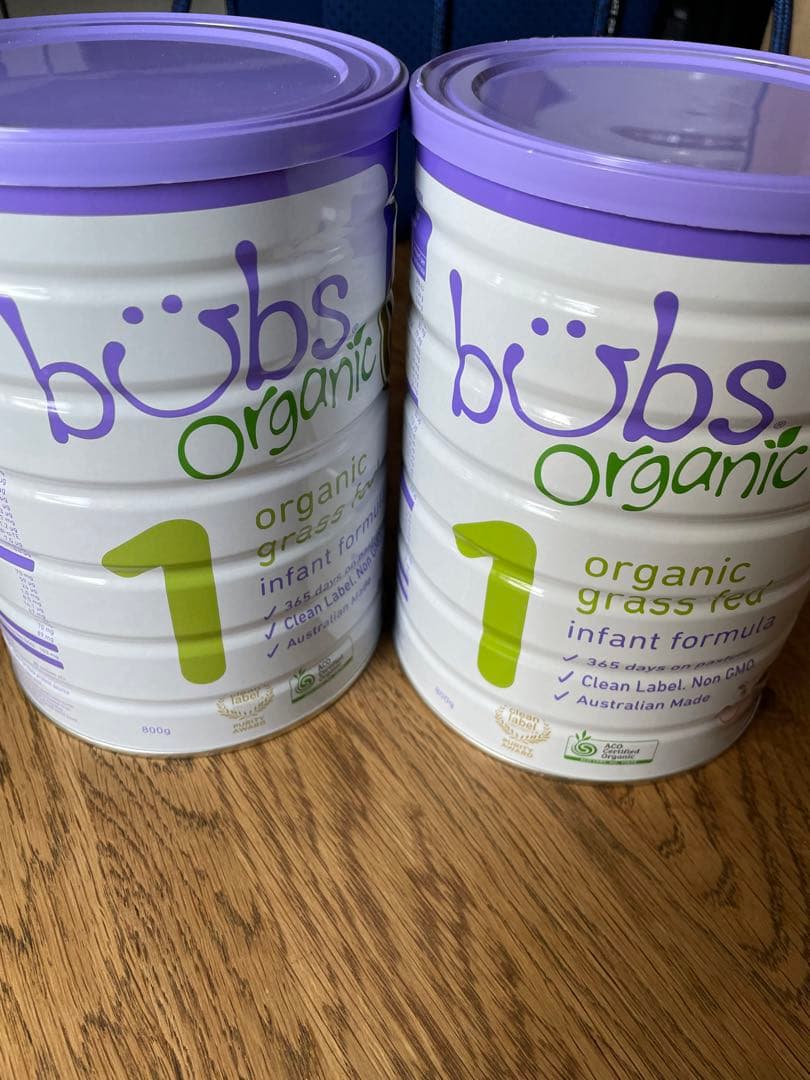 bubs Organic グラスフェッド粉ミルク 800g 2缶セット