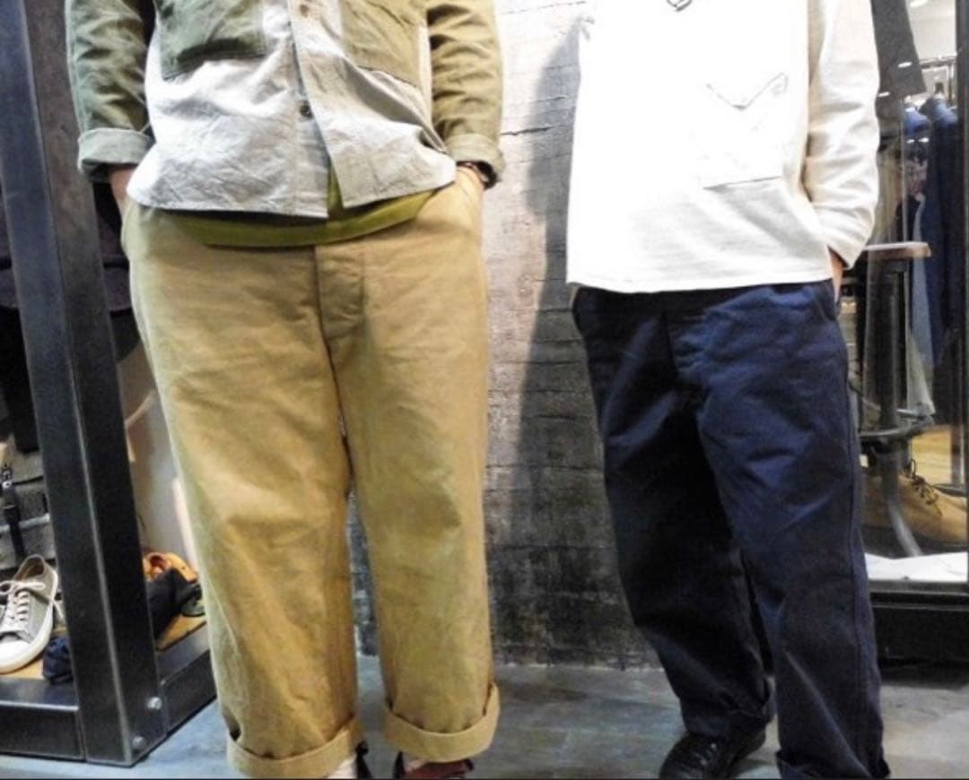 Nigel Cabourn ナイジェルケーボン　厚手コットンパンツ36 ネイビー