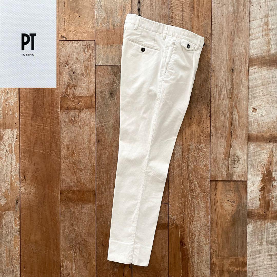 【極美品】PT TORINO テーパード コーデュロイ スラックス パンツ 44