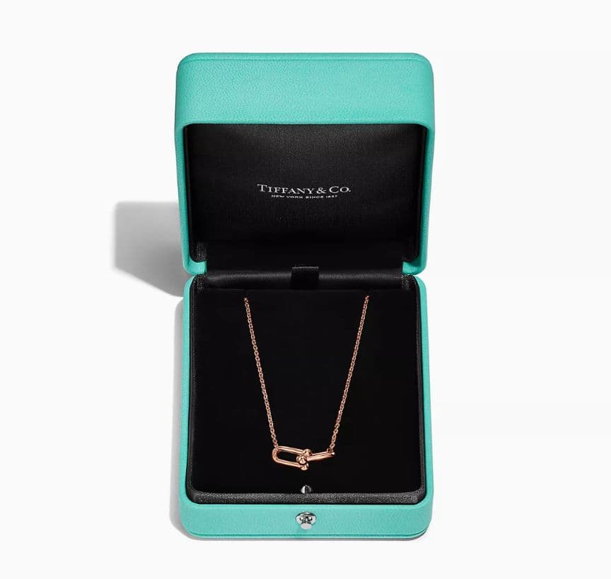 [新品未使用]39.6万ティファニーハードウェアスモールダブルリンクペンダント