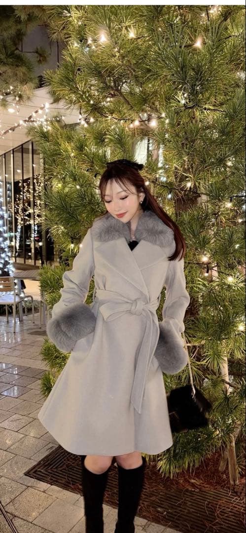 RESEXXY ファー付きコート