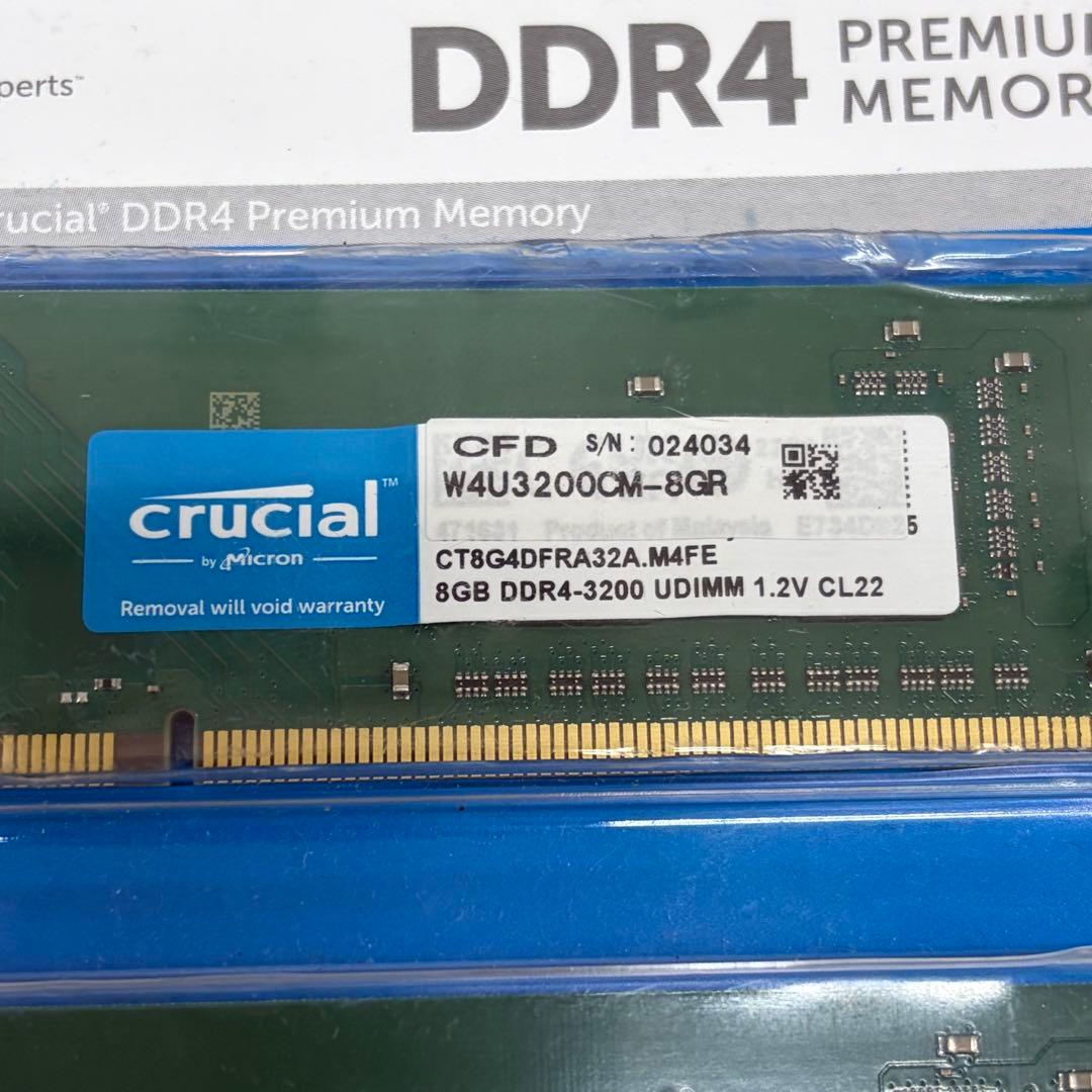 メモリー CRUCIAL DDR4 PC-25600 CL22 8GB W4U3200CM