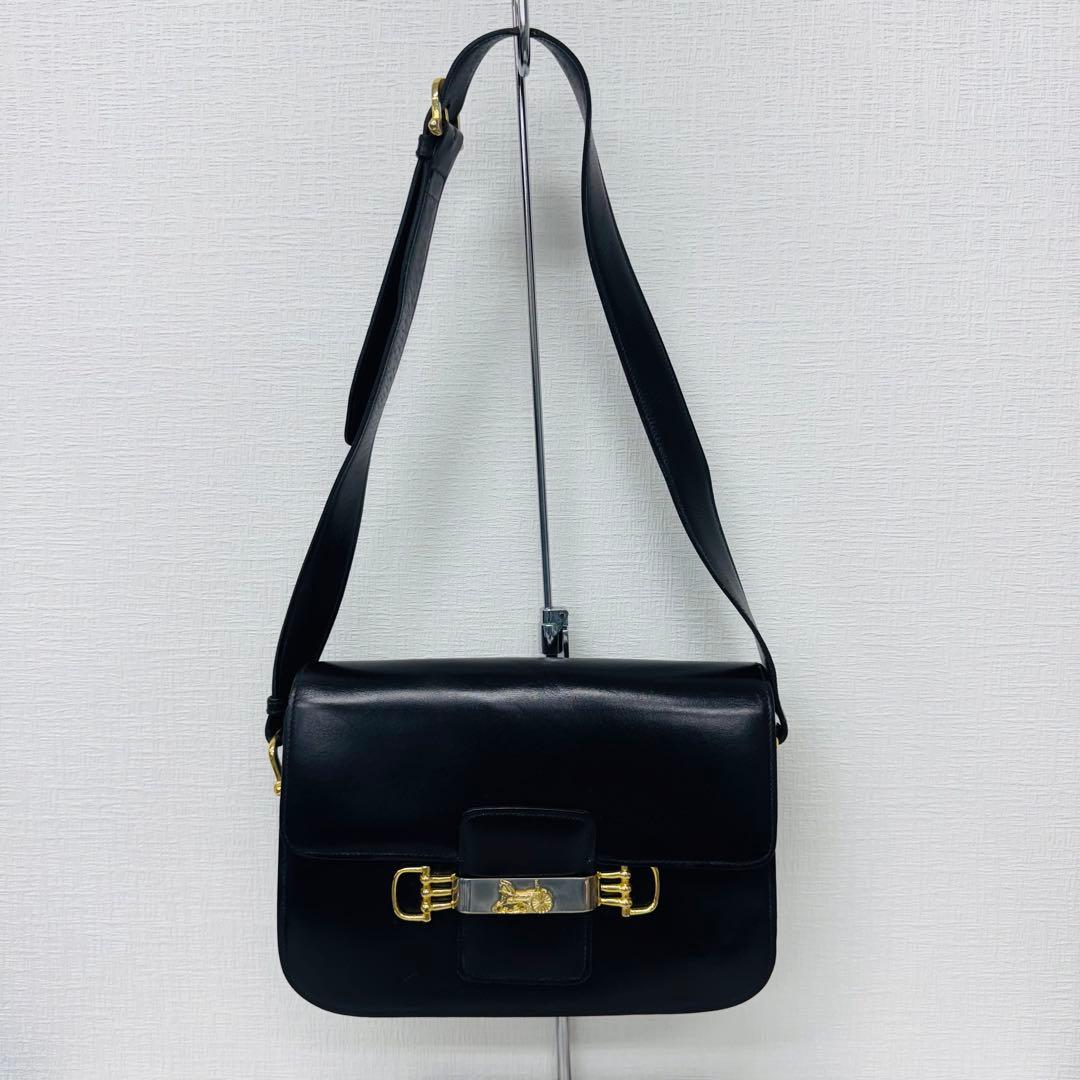 ✨CELINE✨セリーヌ✨馬車金具✨レザー✨ショルダーバッグ✨