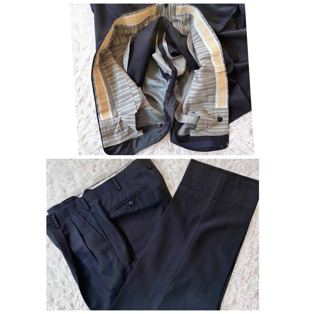 【最高級　生地】Dunhill セットアップ スーツ ダブルブレスト ネイビー