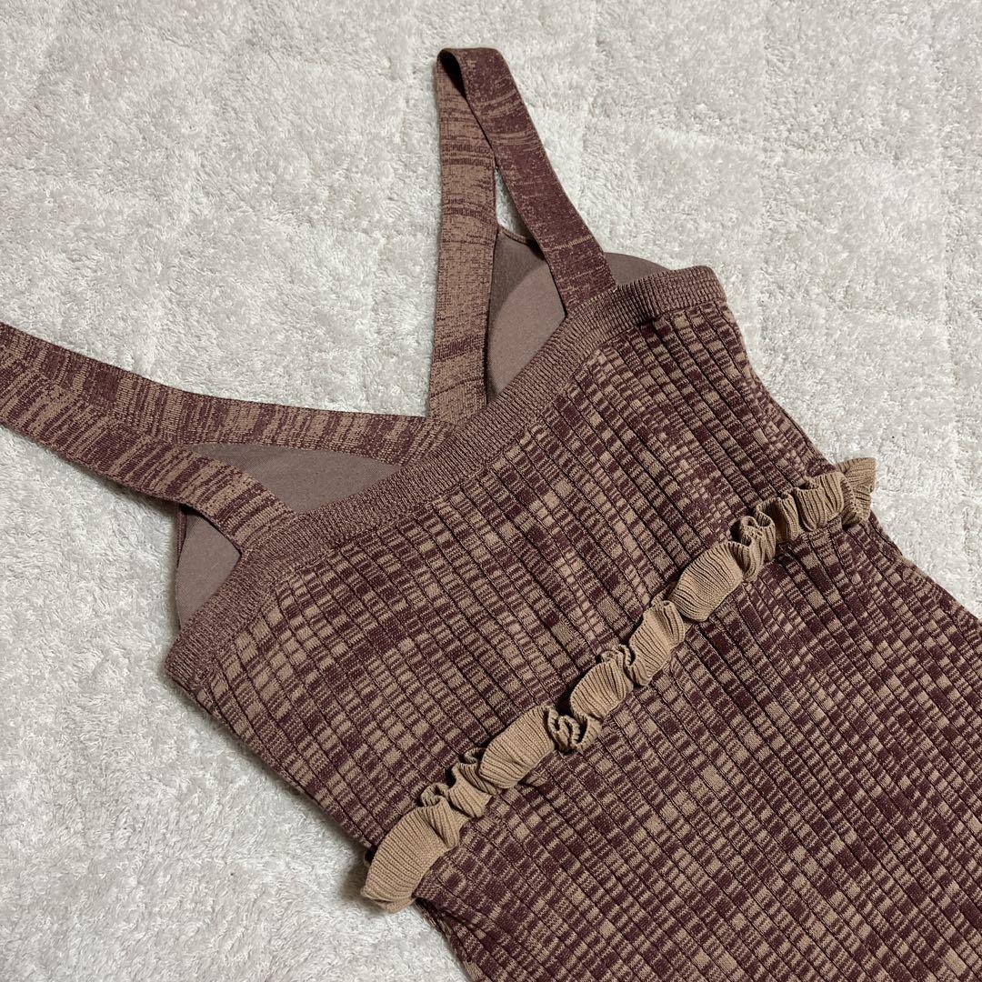 ☆Her lip to ハーリップトゥ シェルボタンミックスカラーニットドレス☆