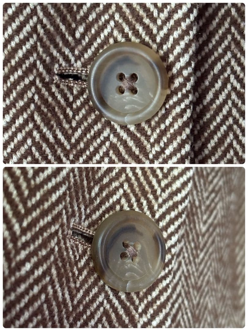 ❤︎ ラルフローレン イタリー製 ヘリンボーン 絹混ウールジャケット サイズ2