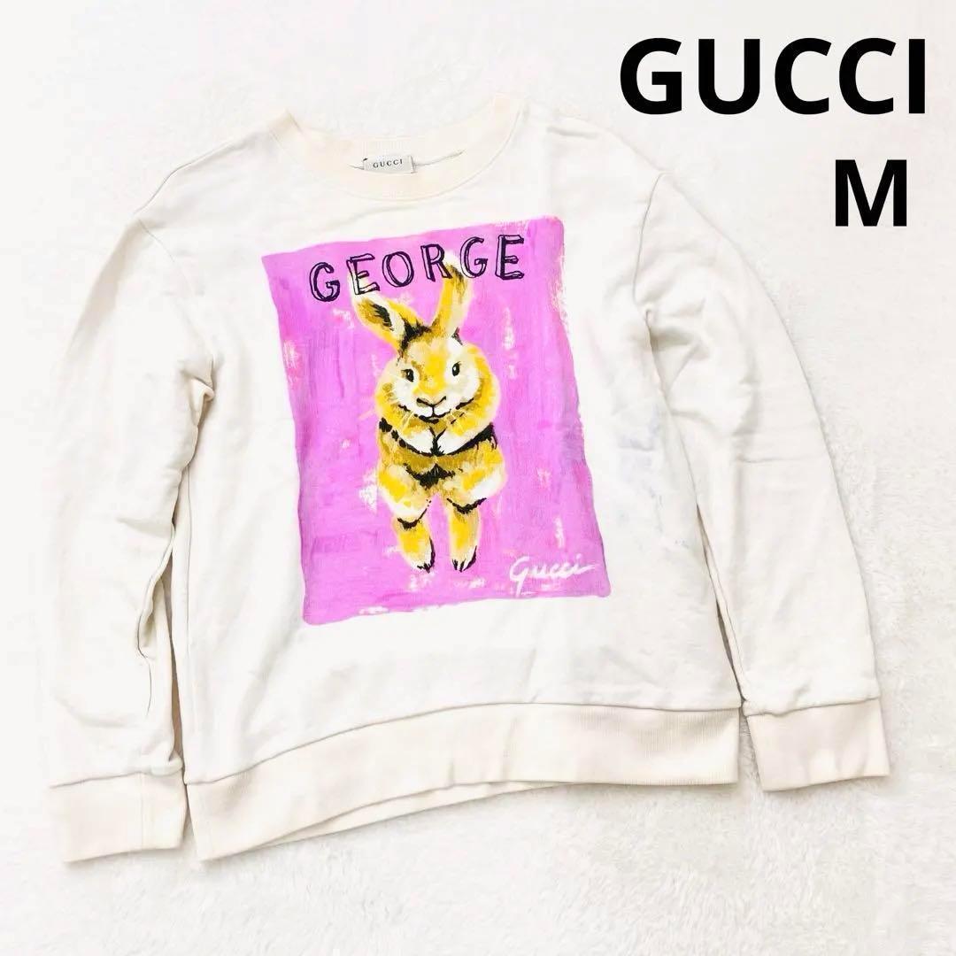 グッチ　トレーナー　スウェット　長袖　コットン　アニマル　うさぎ　レディース　M
