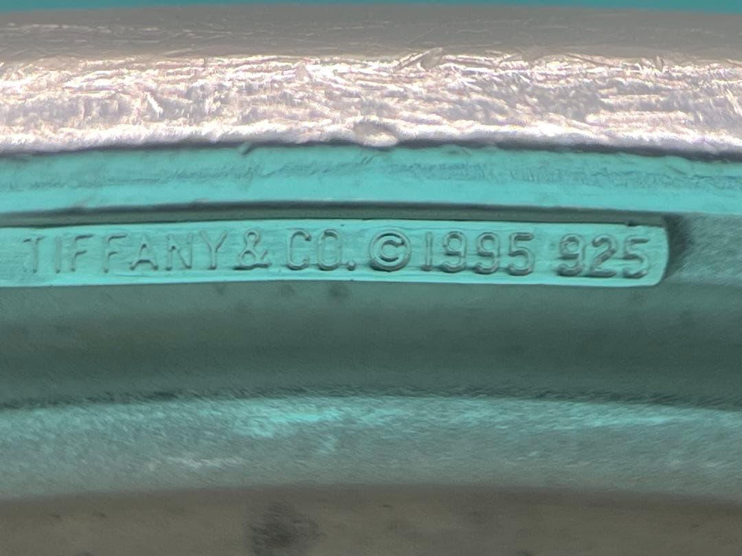 h141 希少　ヴィンテージ　ティファニー　1995 グルーブド　バングル925